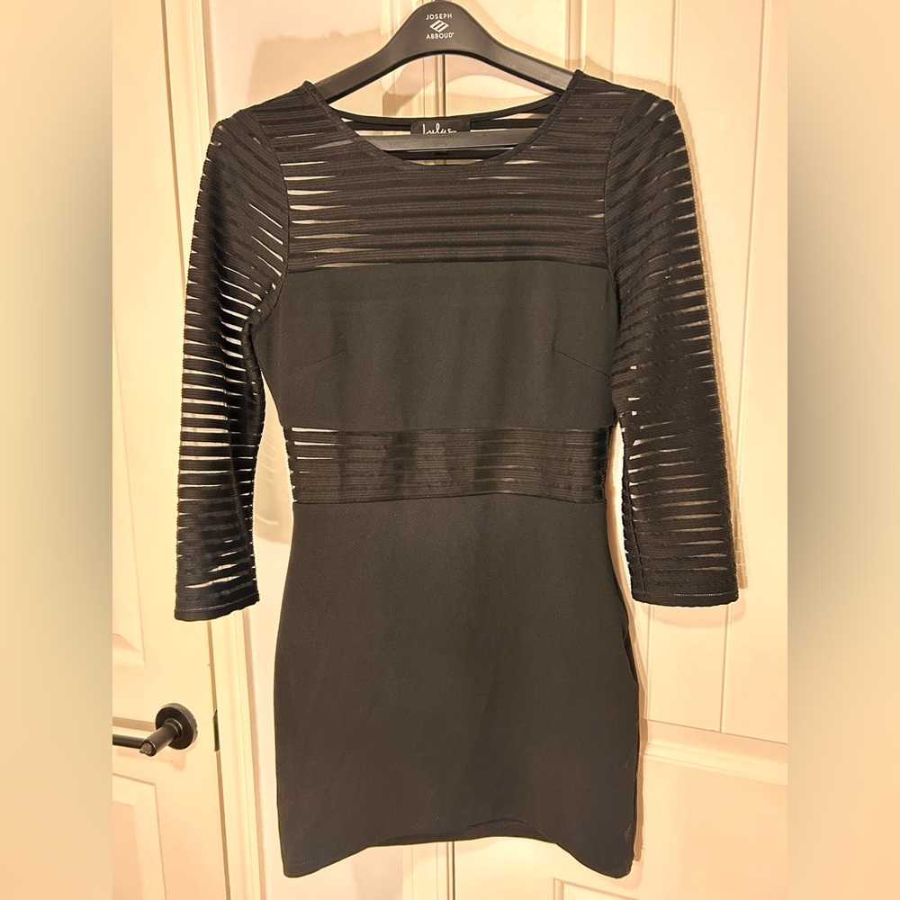 Lulu's Black Long Sleeve Bodycon Dress